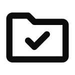 Folder Check SVG Icon